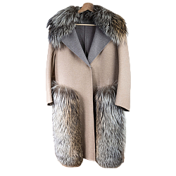 Кашемировое пальто Loro Piana с мехом KPLP-1